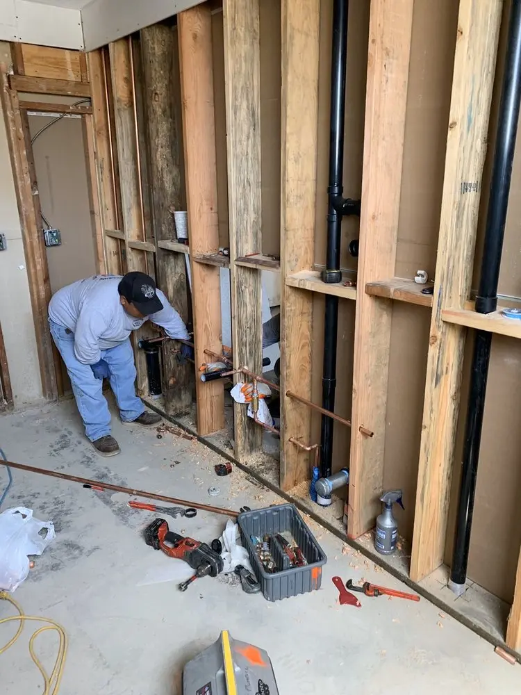 Commercial rough-in plumbing for Gas Line Repair in Woods Corner